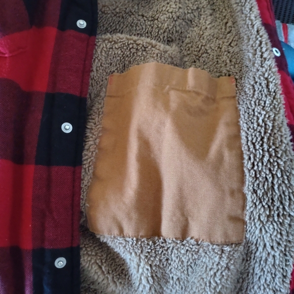 90' Dickies flannel shirt Fleece lining Vintage - Picture 6 of 9